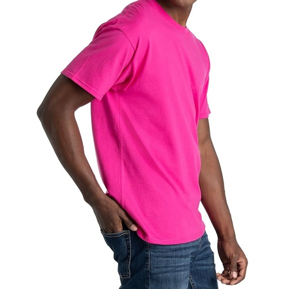NWT’s Fruit of the Loom Men's 360 Breathe Crew Tshirt Hot Pink Size 4X - Picture 1 of 4